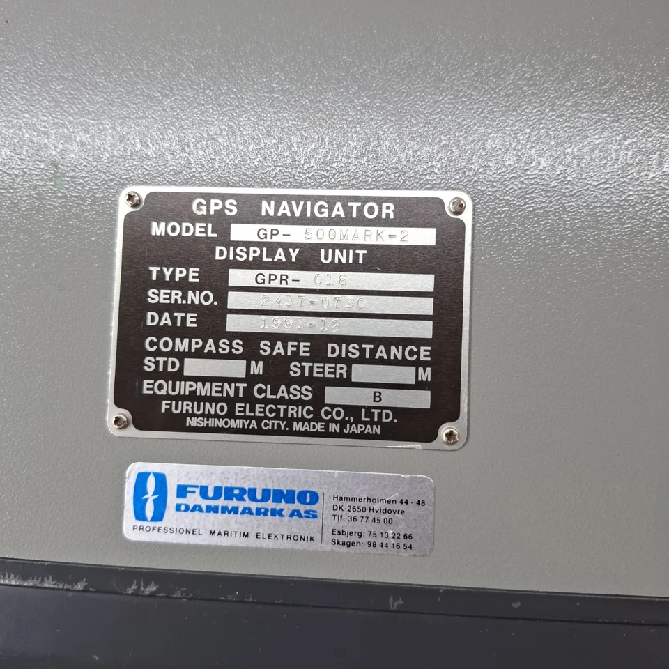 FURUNO GP-500 MARK-2 GPR-016 MARINE GPS NAVIGATOR PANEL DISPLAY UNIT